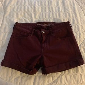 Burgundy shorts